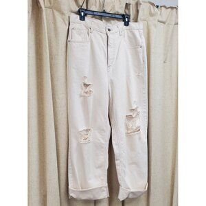 Distressed High Rise Baggy Jeans